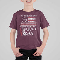 Foxtrots Delta Tangos T Shirt For Kid US Flag We The People