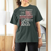 Foxtrots Delta Tangos T Shirt For Women US Flag We The People