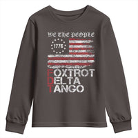 Foxtrots Delta Tangos Youth Sweatshirt US Flag We The People