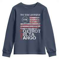 Foxtrots Delta Tangos Youth Sweatshirt US Flag We The People