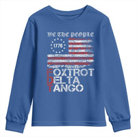 Foxtrots Delta Tangos Youth Sweatshirt US Flag We The People