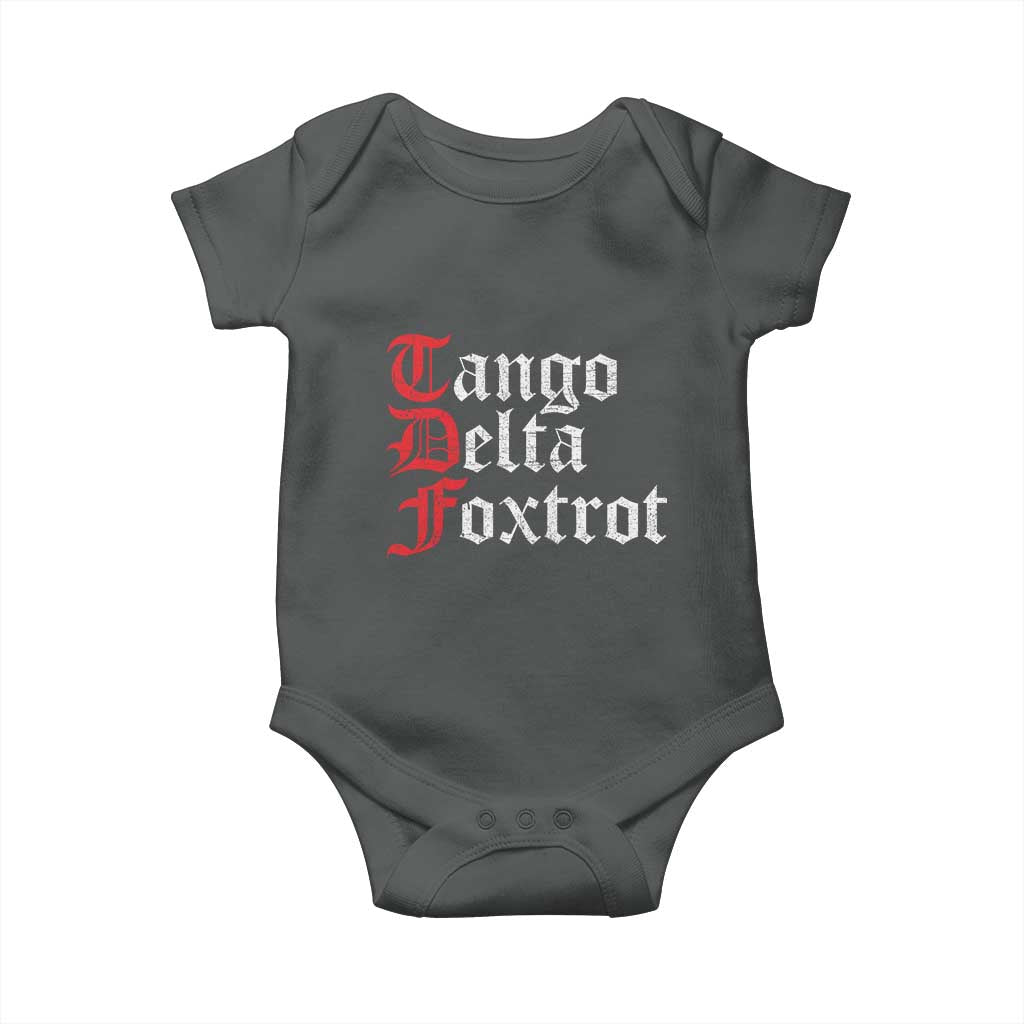 Funny Foxtrots Delta Tangos Baby Onesie