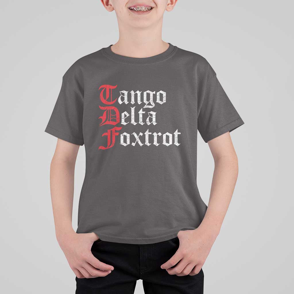 Funny Foxtrots Delta Tangos T Shirt For Kid