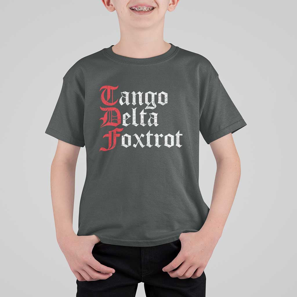 Funny Foxtrots Delta Tangos T Shirt For Kid