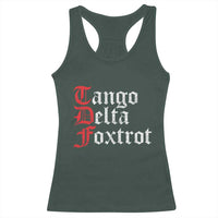 Funny Foxtrots Delta Tangos Racerback Tank Top