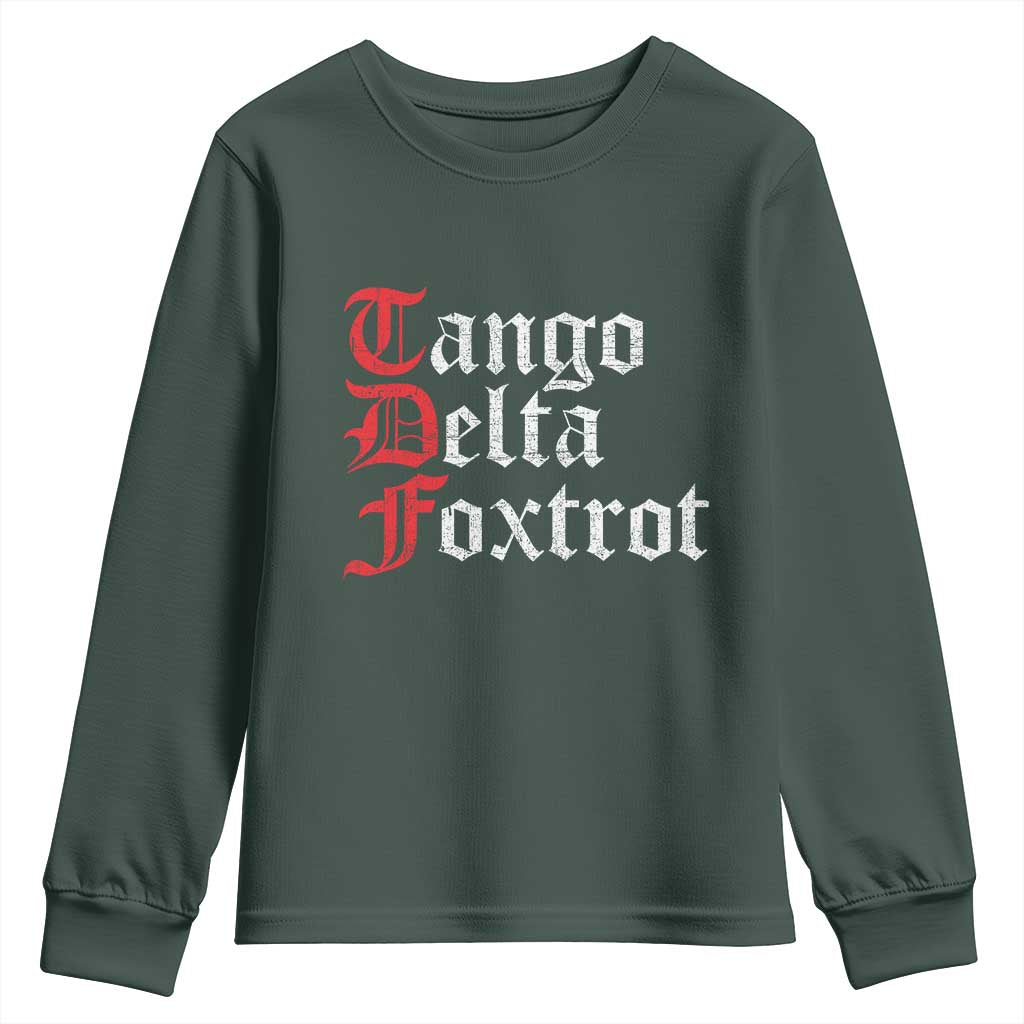 Funny Foxtrots Delta Tangos Youth Sweatshirt