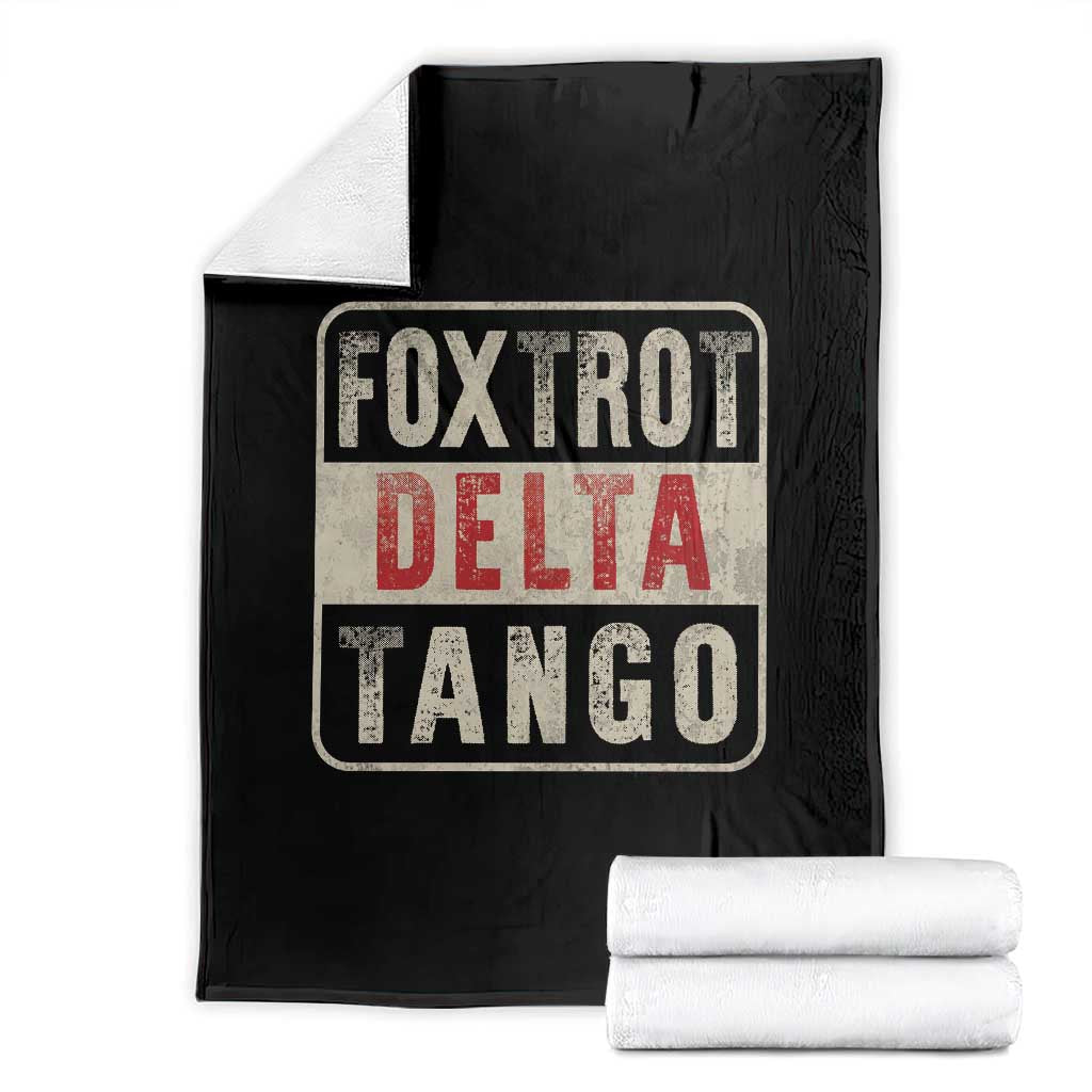 Subtle FDT Throw Blanket Foxtrots Delta Tangos