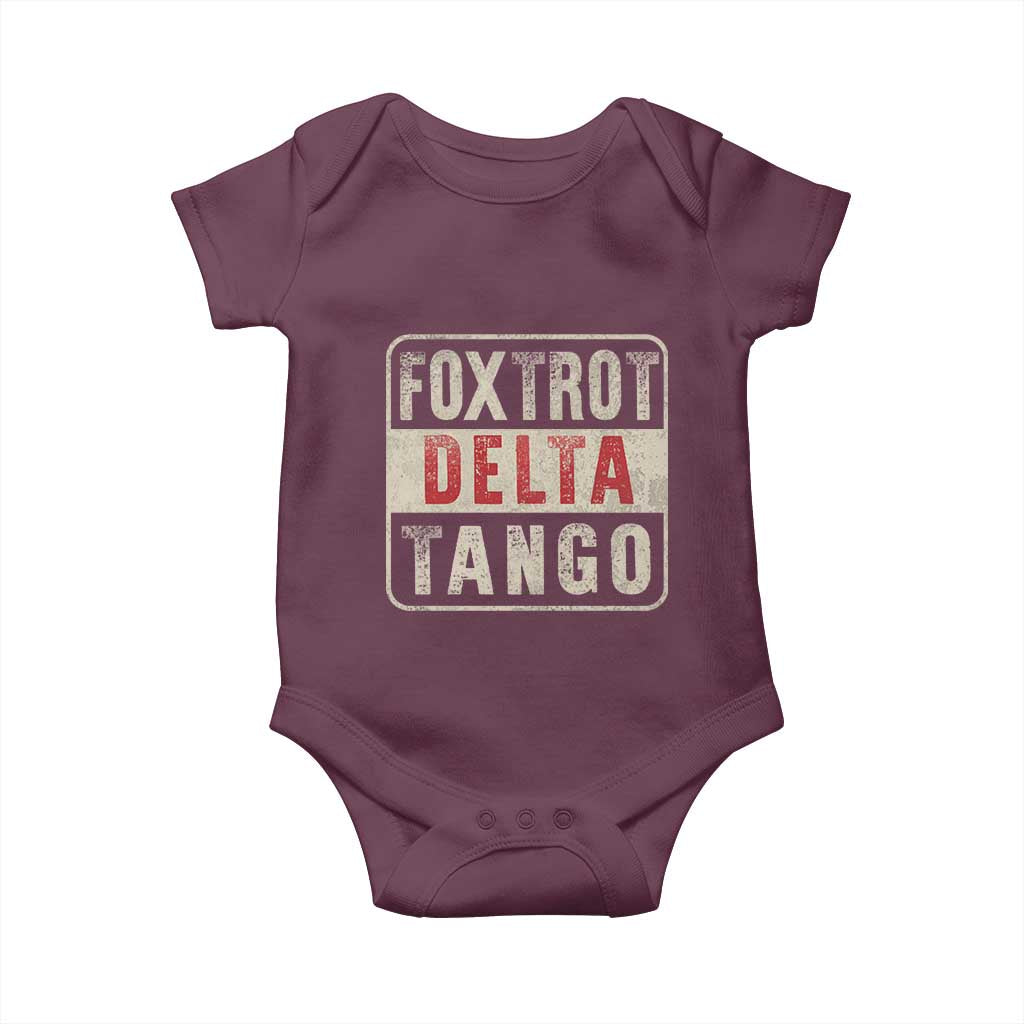 Subtle FDT Baby Onesie Foxtrots Delta Tangos