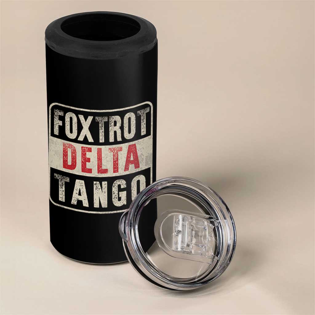 Subtle FDT 4 in 1 Can Cooler Tumbler Foxtrots Delta Tangos