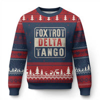 Subtle FDT Ugly Christmas Sweater Foxtrots Delta Tangos