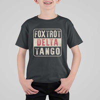 Subtle FDT T Shirt For Kid Foxtrots Delta Tangos