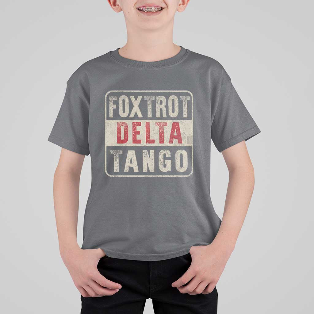 Subtle FDT T Shirt For Kid Foxtrots Delta Tangos
