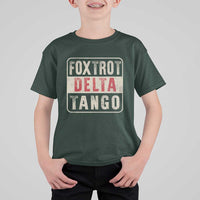Subtle FDT T Shirt For Kid Foxtrots Delta Tangos