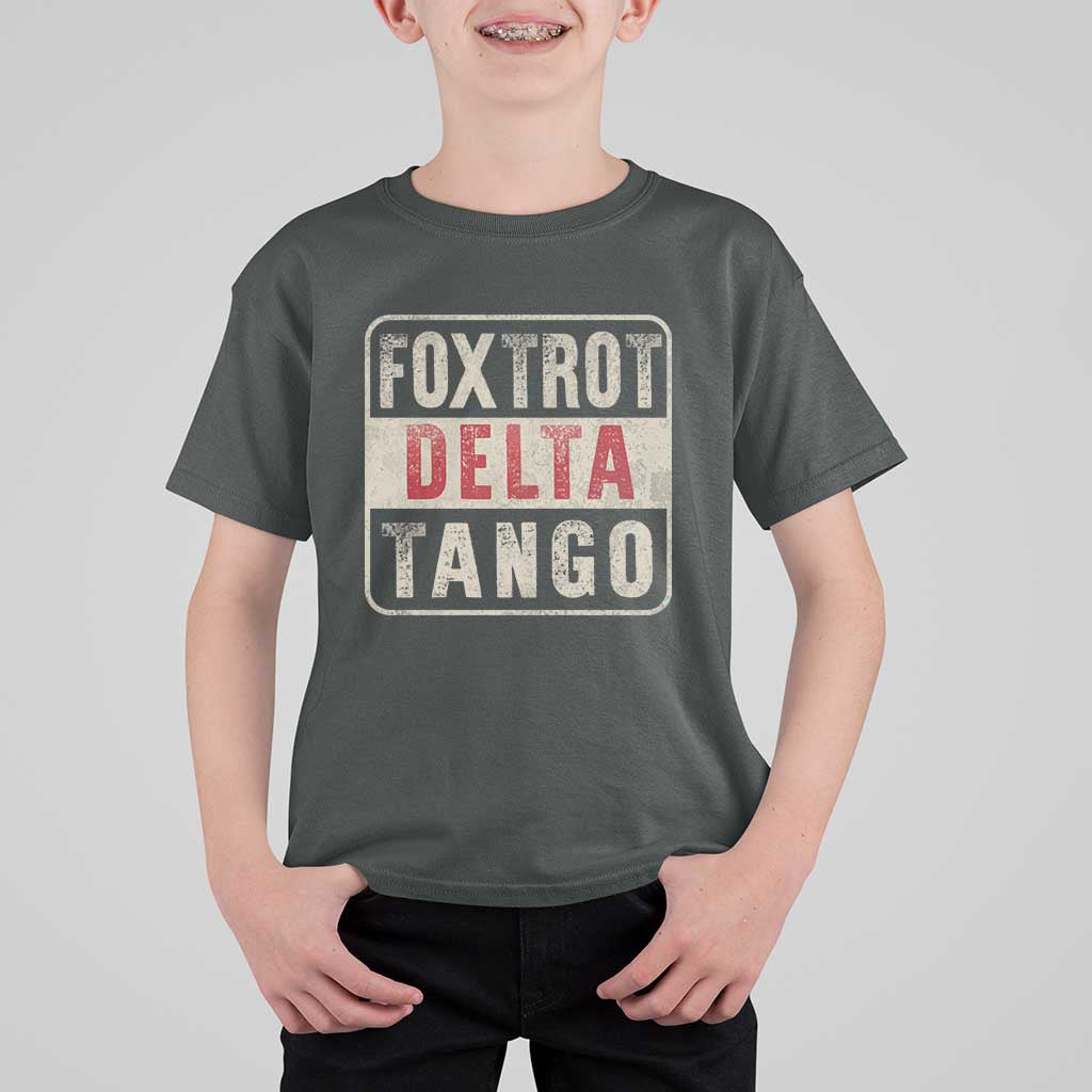 Subtle FDT T Shirt For Kid Foxtrots Delta Tangos
