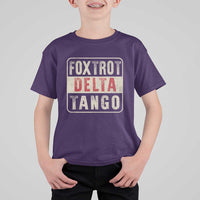 Subtle FDT T Shirt For Kid Foxtrots Delta Tangos