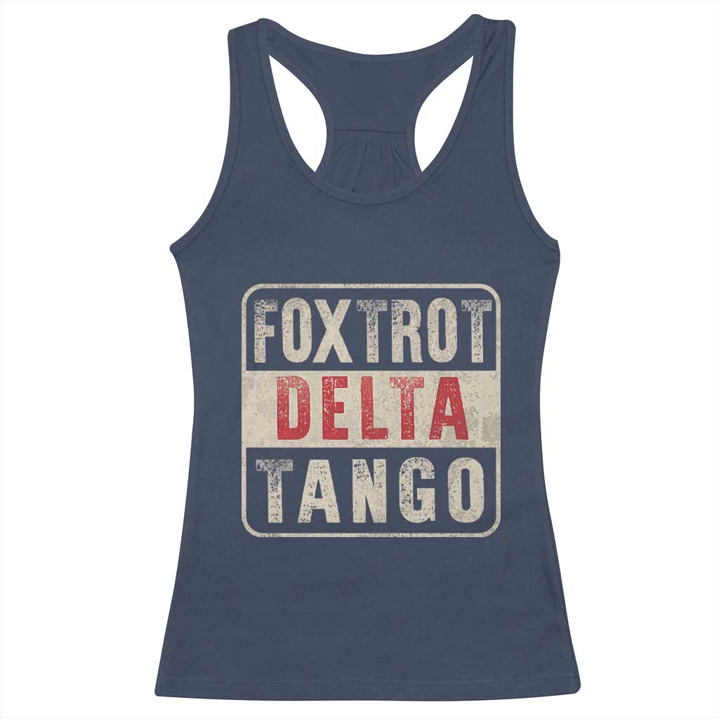 Subtle FDT Racerback Tank Top Foxtrots Delta Tangos