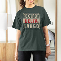Subtle FDT T Shirt For Women Foxtrots Delta Tangos