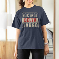Subtle FDT T Shirt For Women Foxtrots Delta Tangos