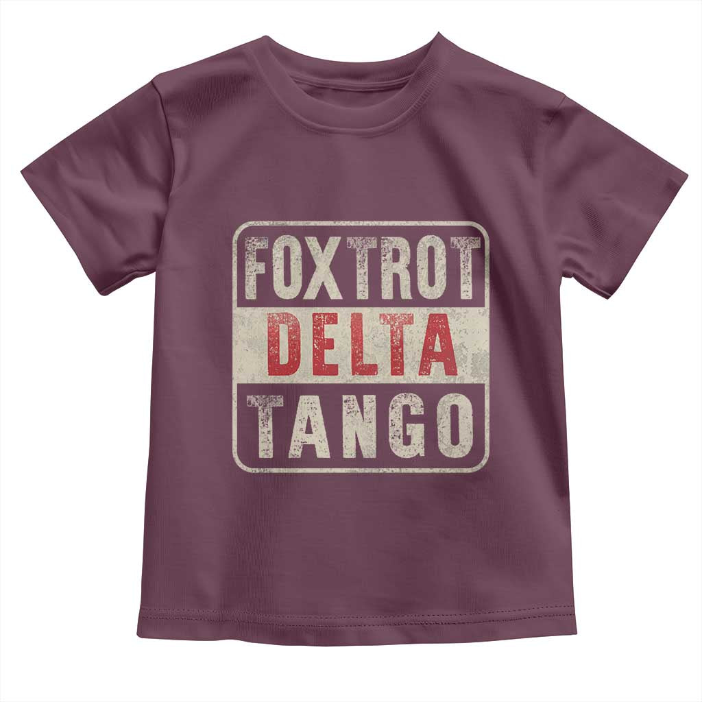 Subtle FDT Toddler T Shirt Foxtrots Delta Tangos