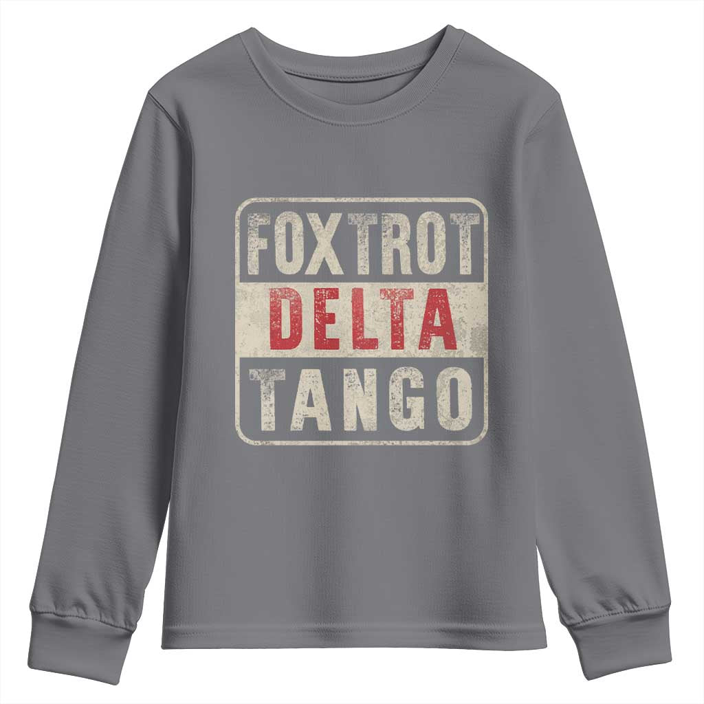 Subtle FDT Youth Sweatshirt Foxtrots Delta Tangos