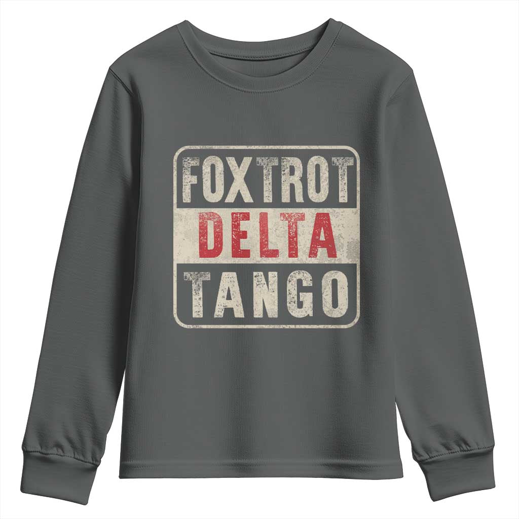 Subtle FDT Youth Sweatshirt Foxtrots Delta Tangos