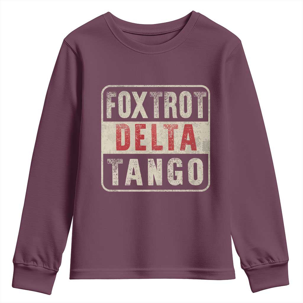 Subtle FDT Youth Sweatshirt Foxtrots Delta Tangos