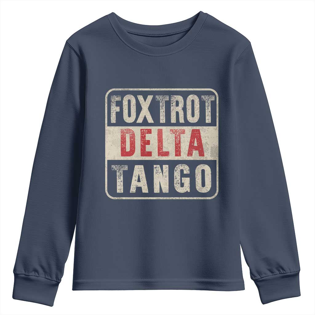 Subtle FDT Youth Sweatshirt Foxtrots Delta Tangos