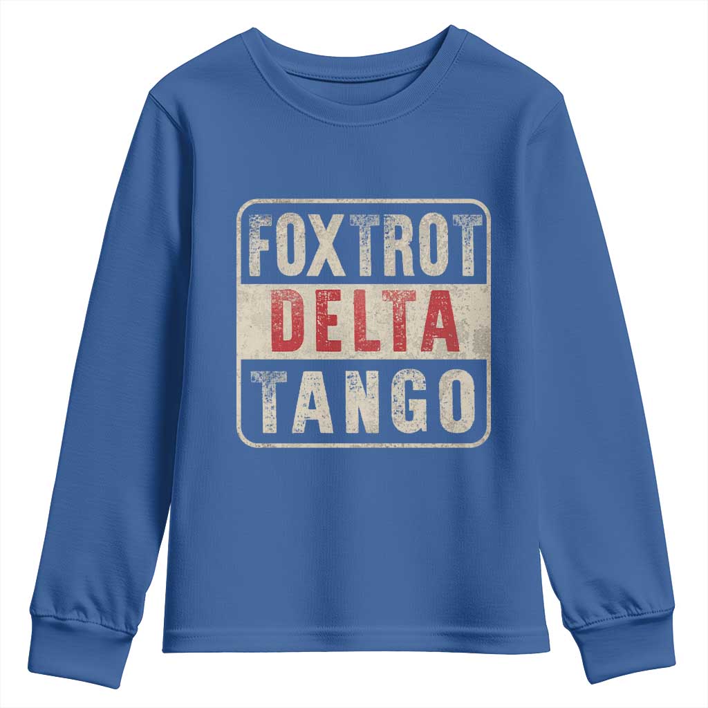 Subtle FDT Youth Sweatshirt Foxtrots Delta Tangos