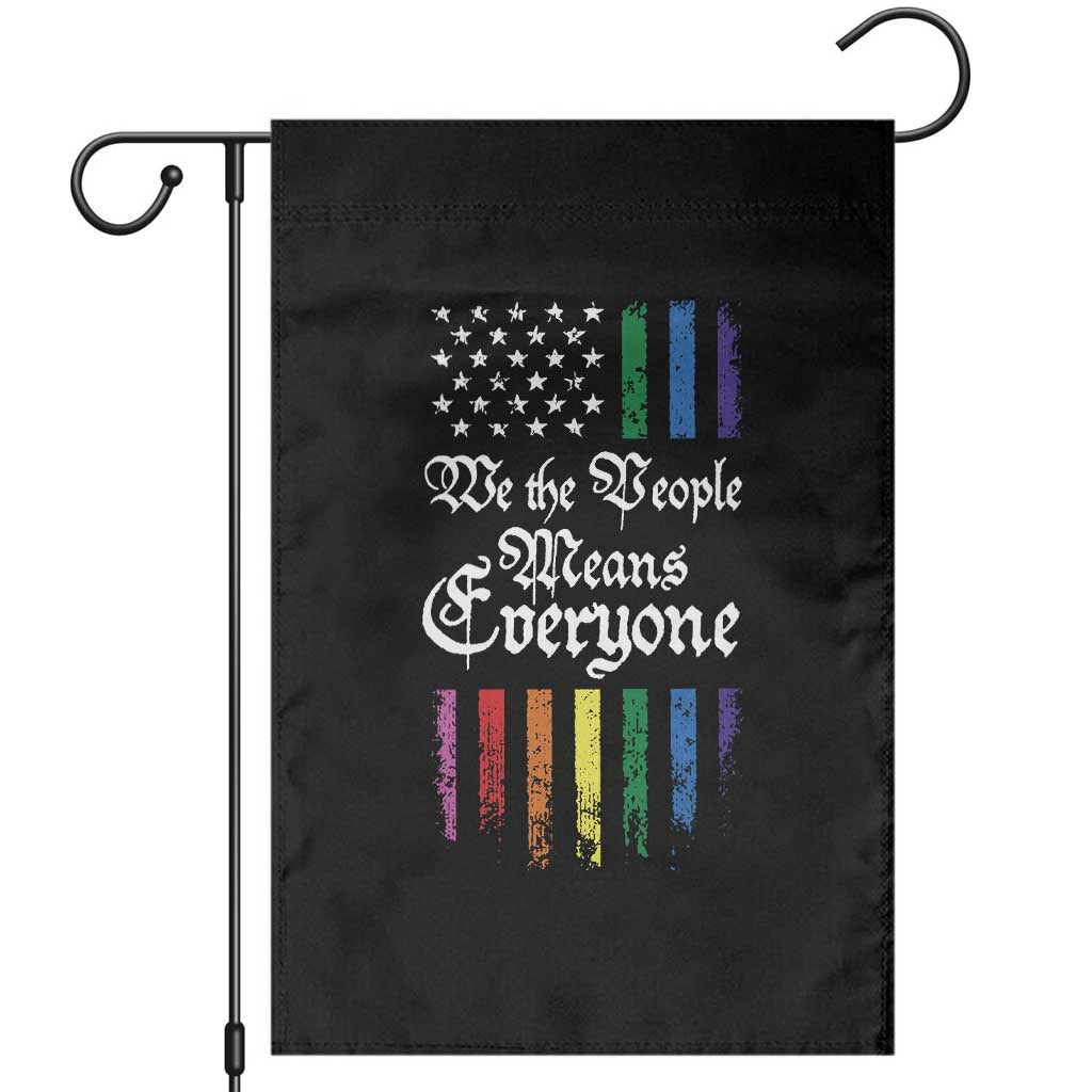 We The People Means Everyone Garden Flag LGBTQ Rainbow USA Flag Gay Pride LGBT Ally