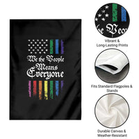 We The People Means Everyone Garden Flag LGBTQ Rainbow USA Flag Gay Pride LGBT Ally