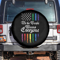We The People Means Everyone Spare Tire Cover LGBTQ Rainbow USA Flag Gay Pride LGBT Ally