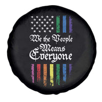 We The People Means Everyone Spare Tire Cover LGBTQ Rainbow USA Flag Gay Pride LGBT Ally
