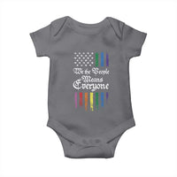 We The People Means Everyone Baby Onesie LGBTQ Rainbow USA Flag Gay Pride LGBT Ally