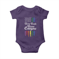 We The People Means Everyone Baby Onesie LGBTQ Rainbow USA Flag Gay Pride LGBT Ally