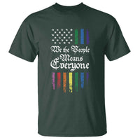 We The People Means Everyone T Shirt LGBTQ Rainbow USA Flag Gay Pride LGBT Ally