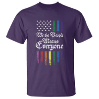 We The People Means Everyone T Shirt LGBTQ Rainbow USA Flag Gay Pride LGBT Ally