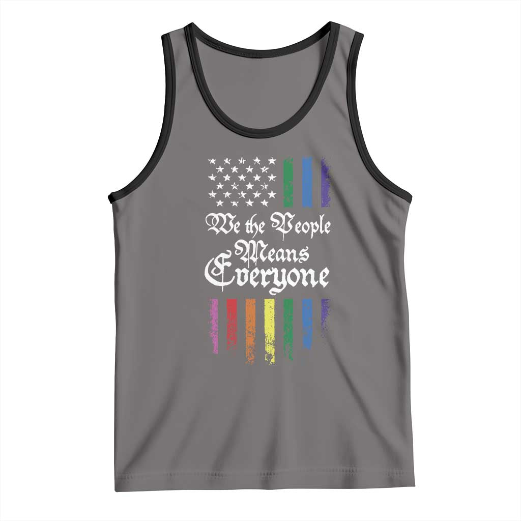 We The People Means Everyone Tank Top LGBTQ Rainbow USA Flag Gay Pride LGBT Ally