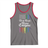 We The People Means Everyone Tank Top LGBTQ Rainbow USA Flag Gay Pride LGBT Ally