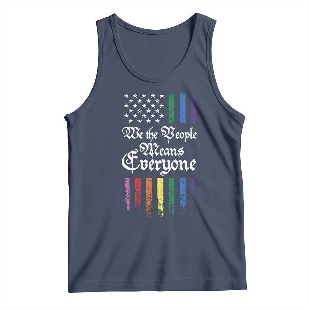 We The People Means Everyone Tank Top LGBTQ Rainbow USA Flag Gay Pride LGBT Ally