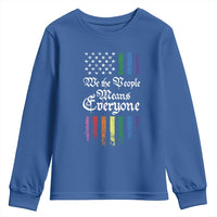 We The People Means Everyone Youth Sweatshirt LGBTQ Rainbow USA Flag Gay Pride LGBT Ally
