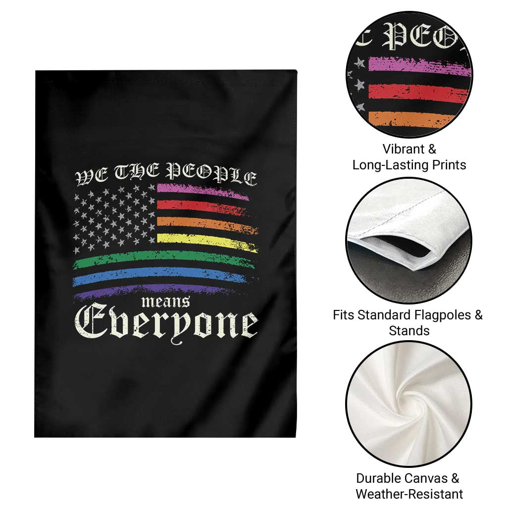 We The People Means Everyone Lgbt Equality Garden Flag USA LGBTQ Pride Flag - Wonder Print Shop