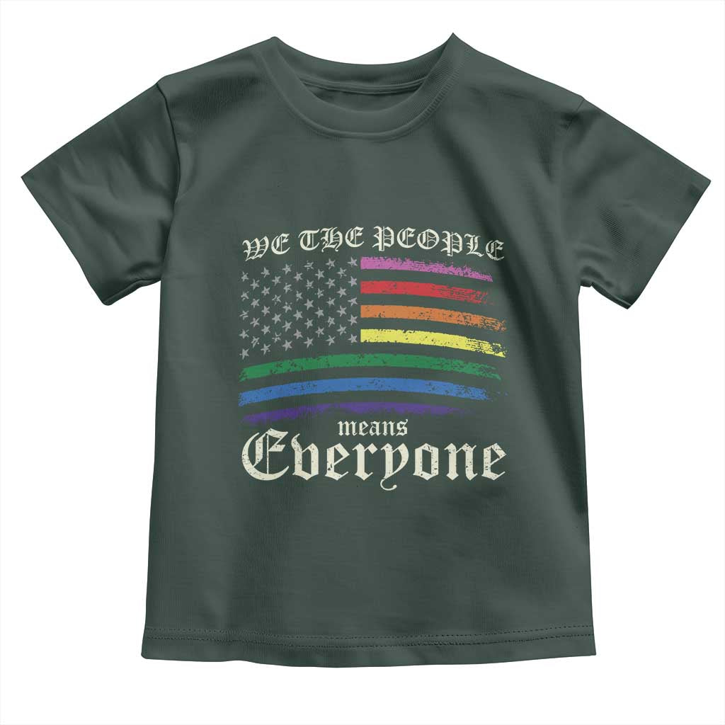 We The People Means Everyone Lgbt Equality Toddler T Shirt USA LGBTQ Pride Flag