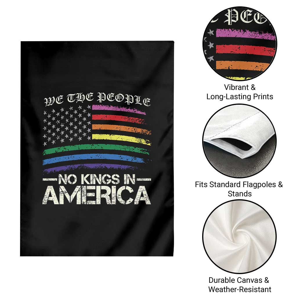 No Kings In America Garden Flag We The People USA LGBTQ Pride Flag - Wonder Print Shop