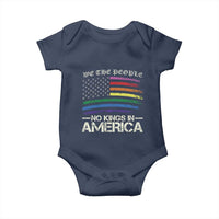 No Kings In America Baby Onesie We The People USA LGBTQ Pride Flag