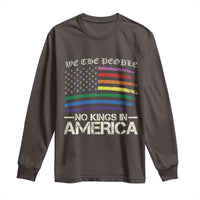 No Kings In America Long Sleeve Shirt We The People USA LGBTQ Pride Flag