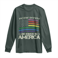 No Kings In America Long Sleeve Shirt We The People USA LGBTQ Pride Flag
