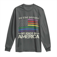 No Kings In America Long Sleeve Shirt We The People USA LGBTQ Pride Flag