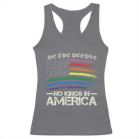 No Kings In America Racerback Tank Top We The People USA LGBTQ Pride Flag