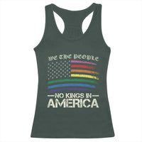 No Kings In America Racerback Tank Top We The People USA LGBTQ Pride Flag