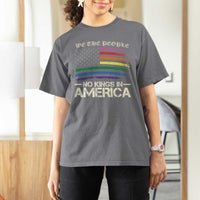 No Kings In America T Shirt For Women We The People USA LGBTQ Pride Flag